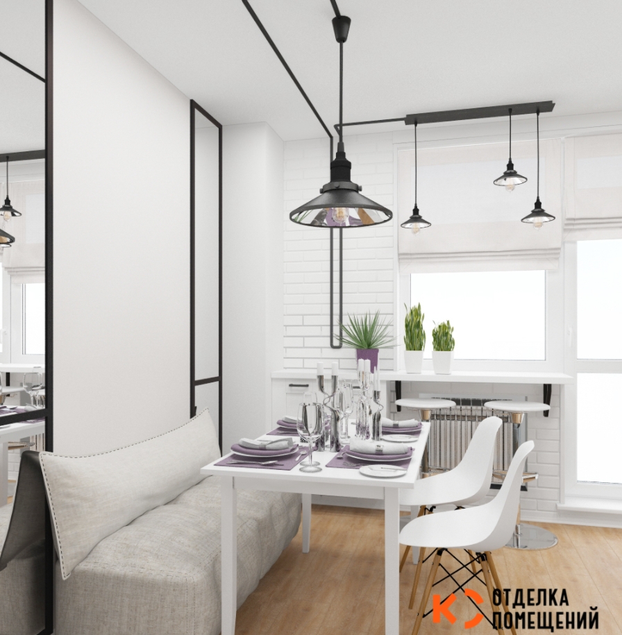 Дизайн проект квартиры 59 м2